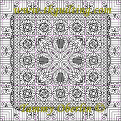 QUILTING CREATIONS – QUILT STENCIL – FEATHER BLOCK 9IN – Fabric Utopia